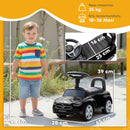 Macchina per Bambini Cavalcabile 65x28x39 cm Licenza Mercedes Benz Clacson e Spazio Portaoggetti Nero      