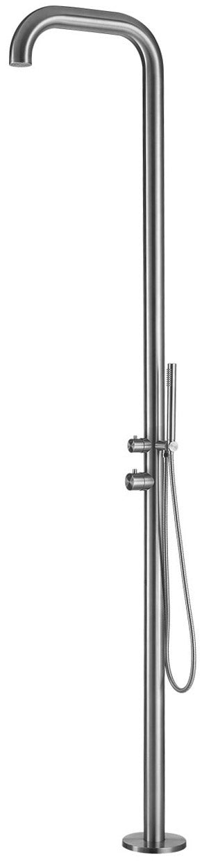 online Doccia da Giardino 230x18x42 cm con Miscelatore e Doccetta Sined Chia Inox