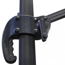 Ombrellone da Giardino Saturno Decentrato 3x3 m in Alluminio Azzurro Telo Ecru