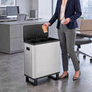 Pattumiera Automatica con Sensore 54 L 57,7x34,6x66,8 cm a 3 Scomparti con Secchi Interni Rimovibili in Acciaio Inox Argento      
