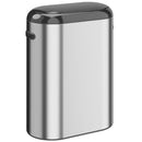 Pattumiera Automatica con Sensore a Infrarossi 50 L 45,7x24,5x61,4 cm Anti-Impronta con Chiusura Ammortizzata in Acciaio Inox Argento      