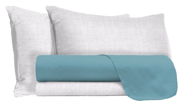 Set Lenzuola Sopra Sotto e Federe in Cotone Ottanio Varie Misure acquista