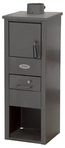 Stufa a Legna 7kW 90 m3 in Acciaio Antracite