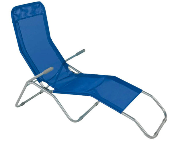 Sdraio da Giardino 190x57x99 cm in Alluminio Royal Blue online