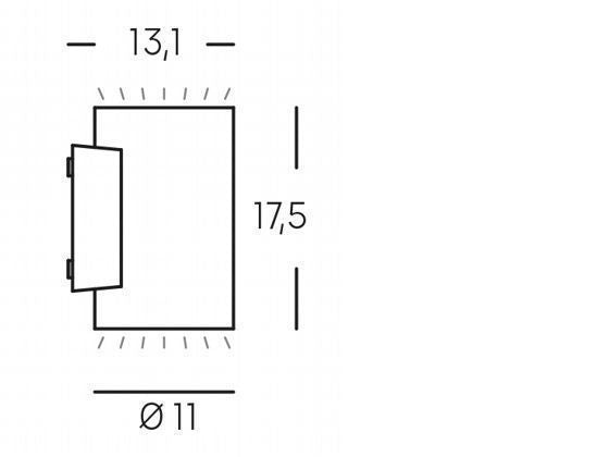 Applique da Esterno a LED 10W+10W 3000K Sovil Grigio