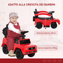 Macchina Cavalcabile a Spinta per Bambini 85,5x40,5x95 cm con Licenza Mercedes Benz G350 Tettuccio e Maniglia in PP Rosso  