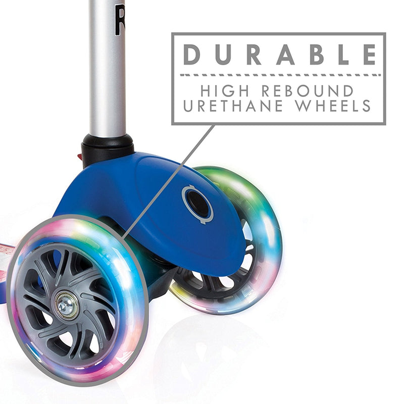 Monopattino a 3 Ruote a LED 3 Altezze Max 50Kg Globber PRIMO Fantasy Lights Up Stelle Azzurro