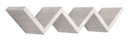 Mensola da Parete Libreria Zigzag 56x15,5 cm in Fibra di Legno Saetta Rovere Grigio
