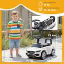 Macchina per Bambini Cavalcabile 65x28x39 cm Licenza Mercedes Benz Clacson e Spazio Portaoggetti Bianco      