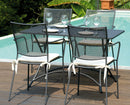 Tavolo Rettangolare da Giardino 120x80 cm in Ferro Vorghini Orta Antracite