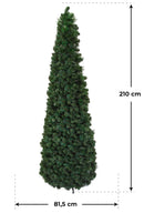 Albero di Natale Artificiale Pieghevole Verde Varie Misure
