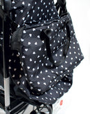 Passeggino Leggero per Bambini Pieghevole con Borsa Nemo Nero con Cuori