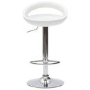 Sgabello con Alzata a Gas e Seduta Girevole in Abs Vandi Bianco