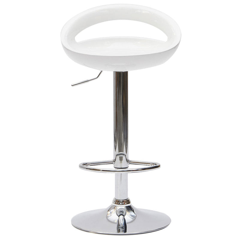 Sgabello con Alzata a Gas e Seduta Girevole in Abs Vandi Bianco