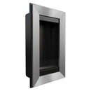 Camino a Bioetanolo da Parete 46x78 cm con Vetro Flig Las Vegas 2 Silver