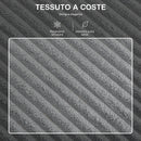 Divano 3 Posti Modulare con Pouf Contenitore 196x139x85 cm in Velluto a Coste Grigio Chiaro   