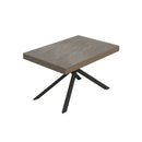 Tavolo Allungabile 120/204x80 cm Niket Tortora Gambe Antracite      