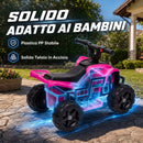 Quad Elettrico per Bambini 18-48 Mesi 6 V 2 km/h 67x38,5x43 cm con Marce Avanti Portata 25 kg in PP e Acciaio Fucsia      