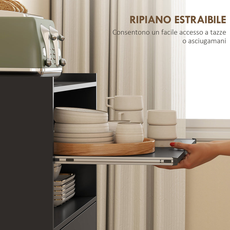 Set Stoviglie In Melamina Nera Konvio 22 Pezzi – Infrangibile, Lavabile In Lavastoviglie, Adatto Al Congelatore, Per 4-6 Persone, Made In India