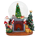 Ampolla Natalizia a Batteria 19x16,5x20 cm in Resina con Trenino Babbo Natale Musica e Luci