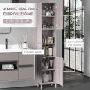 Mobile a Colonna per Bagno 30x32x172,5 cm in MDF color Legno