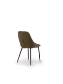 Set 4 Sedie Kira 51x59x85 cm Gambe in Metallo Bronzo Marrone       