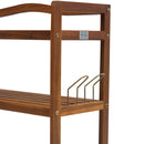 Scarpiera in Legno 3 Ripiani 74x26x62 cm 