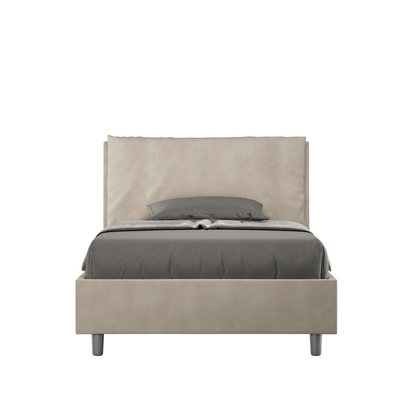 Letto 1 Piazza E Mezzo Imbottito in Microfibra Antea Large Sabbia Varie Misure acquista