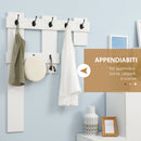 Mobile Ingresso 38,6x37x180 cm in Truciolato e MDF Bianco