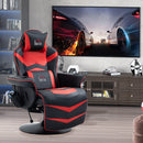 Sedia da Gaming Massaggiante con Poggiapiedi e Cuscino 79,5x82,5x111,5 cm in Pelle PU Nero   