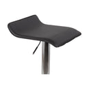 Set 2 Sgabelli 38x40x54/74 cm in Ecopelle con Base Cromata Nero