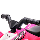 Quad Elettrico per Bambini licenza ufficiale HONDA con Luci LED Clacson e Pedale Rosa  