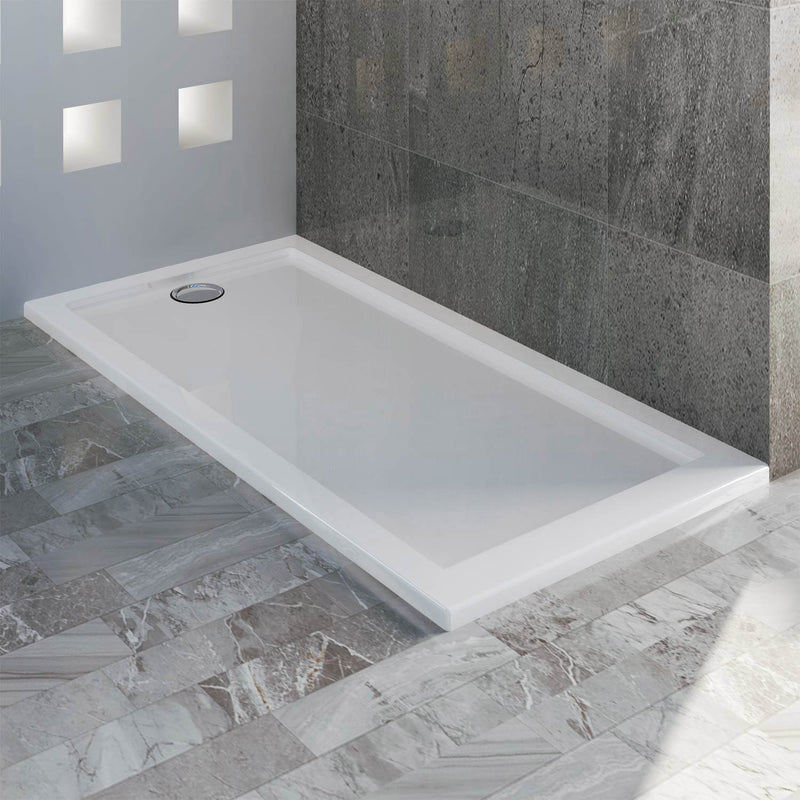 Piatto Doccia in Acrilico Fosterberg Floret Bianco Lucido Varie Misure