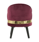 Sedia Mini Paris Bordeaux Ø45x62 cm Legno Spugna e Velluto Sintetico Bordeaux e Nero e Oro