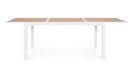 Tavolo Allungabile da Esterno 160-240x90x75h cm in Alluminio e Polywood Hilija Naturale e Bianco  