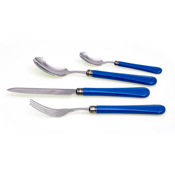 sconto Servizio Set di Posate 24 Pezzi in Acciaio Inox Rivadossi Sandro Giulietta Blu