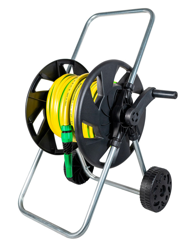 Carrello Avvolgitubo Manuale in Acciaio con Tubo 25 mt e Accessori Agrati Nero acquista