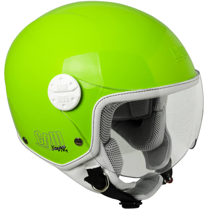 Casco Demi-Jet per Bambini Visiera Sagomata CGM Havana 205A Verde