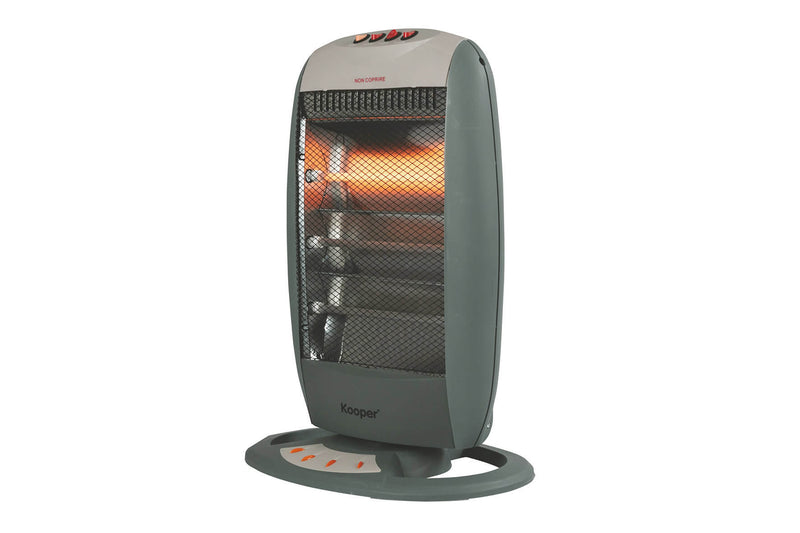 Stufa Alogena 1200W 3 Elementi Kooper India Tortora