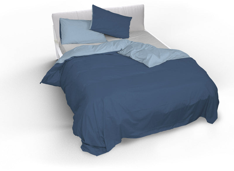Copripiumino con Sacco e Federe Doubleface Avio\/Azzurro Varie Misure
