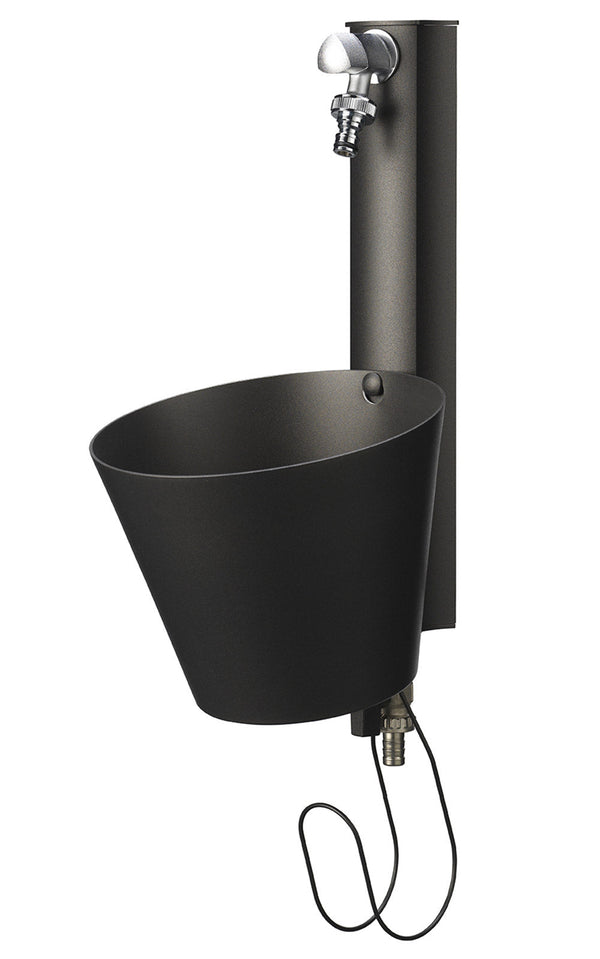 prezzo Fontana a Parete da Giardino con doppio Rubinetto Belfer 42/PRS Antracite