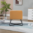Poltrona Imbottita 55x69x68 cm in Velluto Giallo