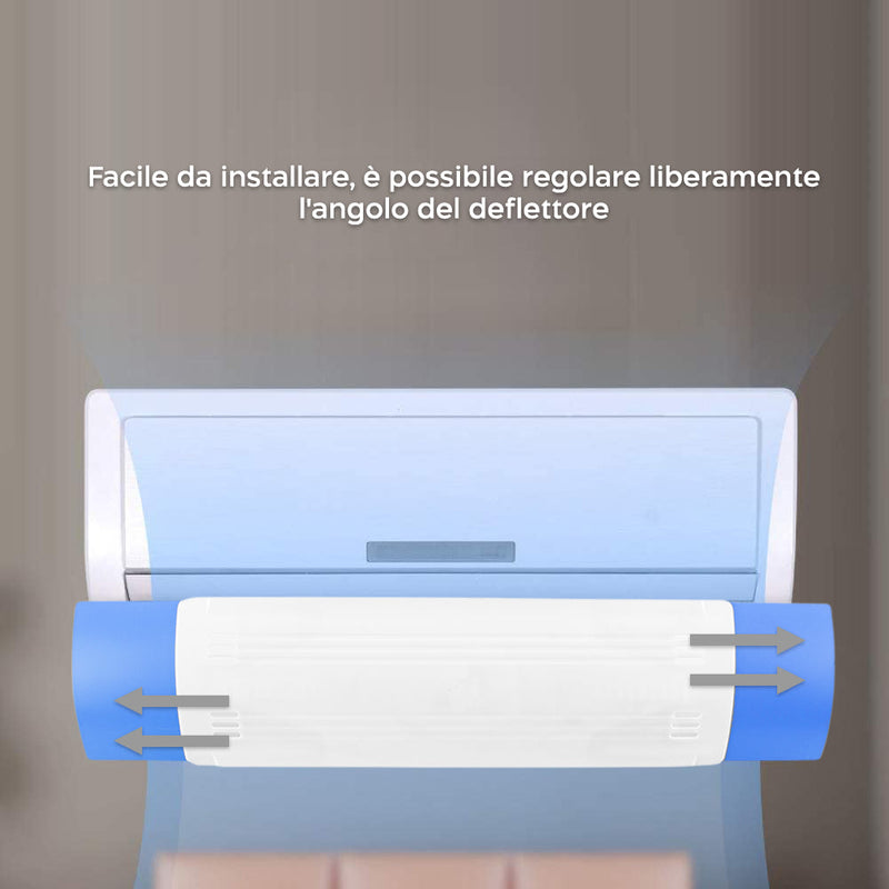 Deflettore Universale per Condizionatore Scudo Regolabile Antivento