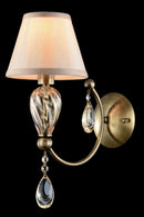 Lampada da parete Royal Classic in Metallo e Vetro Murano Bronzo