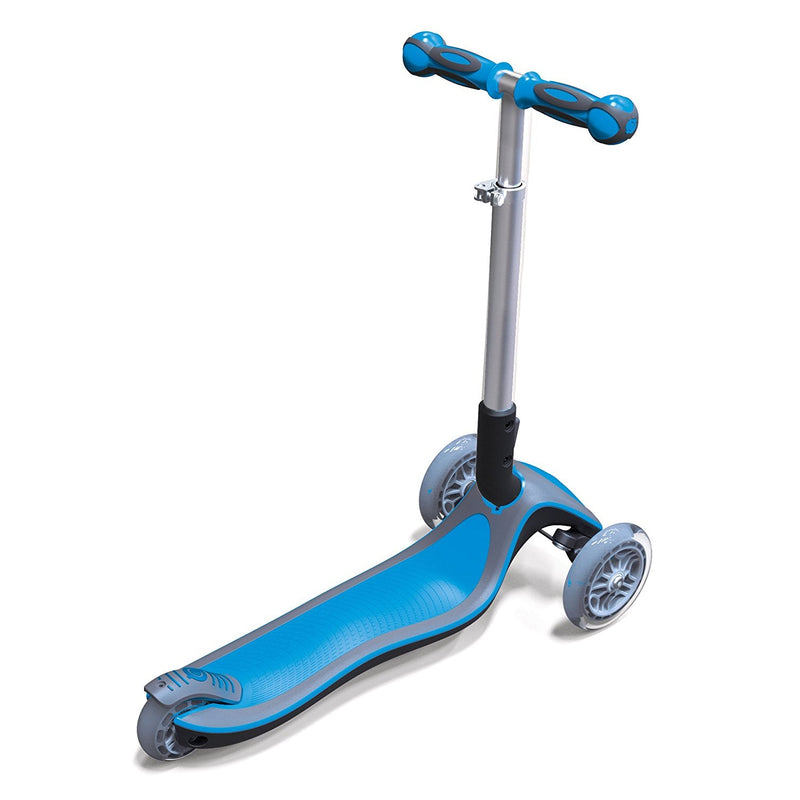 Monopattino 3 ruote Telescopico e Ripiegabile Max 50Kg Globber Elite Azzurro