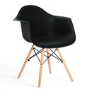 Set 4 Sedie di Design con Braccioli 62,5x44x80 cm Federica Nere