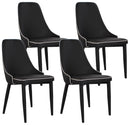 Set 4 Sedie 47x45x46 cm in Similpelle da Interno Nero