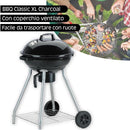 Barbecue Griglia Bbq Carbone Coperchio 2 Ruote Carbonella Giardino Acciaio Inox 