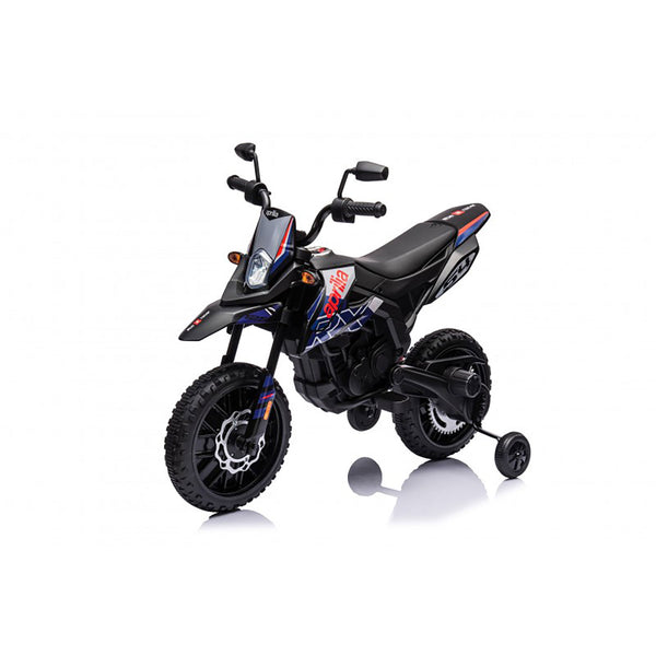 Moto Elettrica per Bambini Aprilia RX-125 Small 12V Cross Sedili In Pelle Luci Led Bluetooth Sospensioni a Molla Blu online