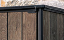 Armadio Porta Attrezzi da Esterno 1400L Keter Signature Vertical Shed in Resina Effetto Legno Noce      